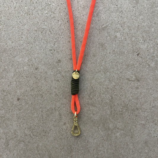 Fløjtesnor Neon Orange/Army Green