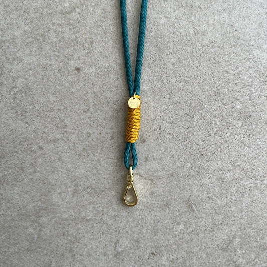 Fløjtesnor Teal/Golden Rod