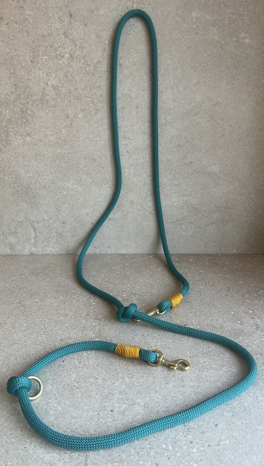 Hands-free line Teal/Golden Rod