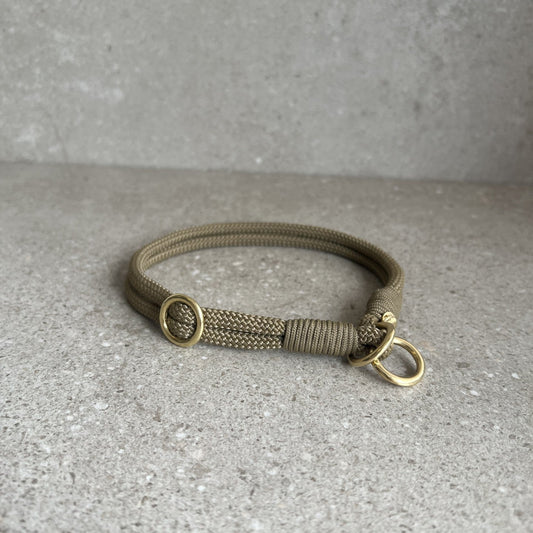 Slip-halsbånd dobbelt Coyote Brown