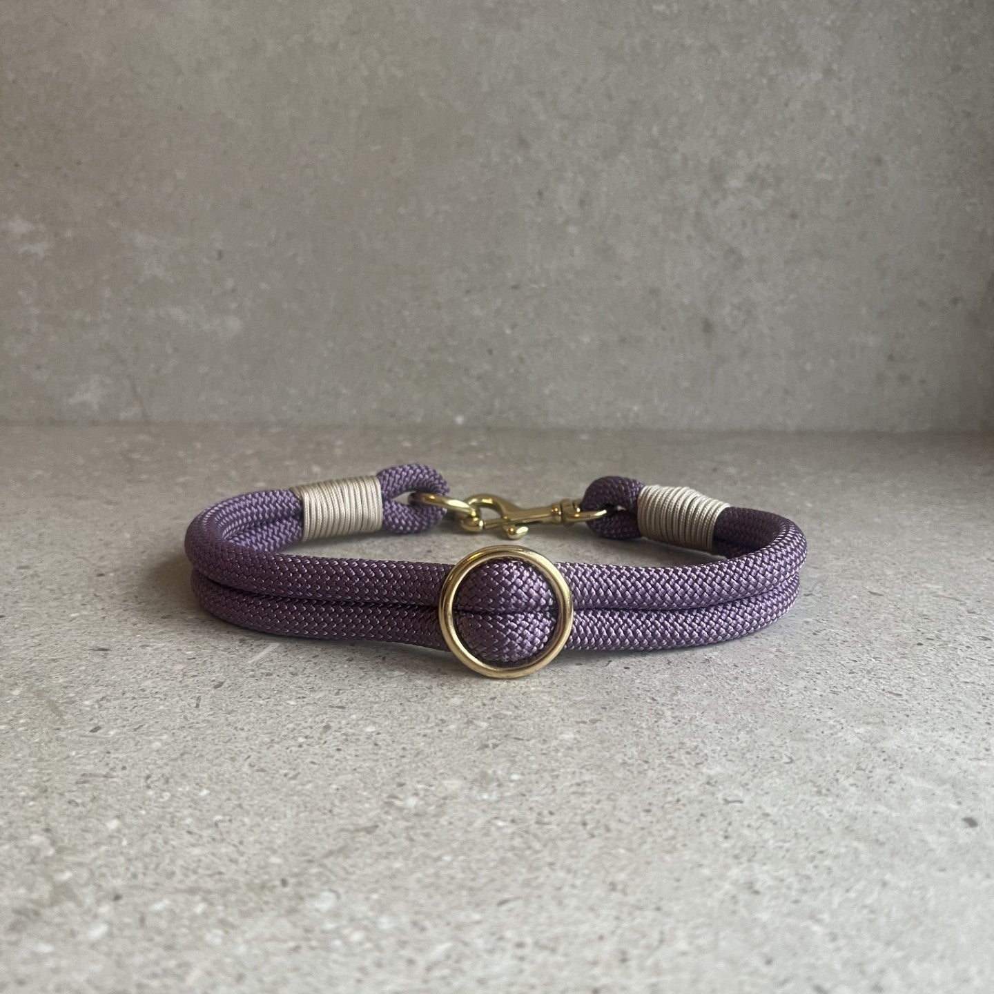 Halsbånd dobbelt Mauve/Latte