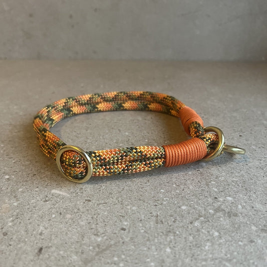 Slip-halsbånd dobbelt Autumn Blaze/Orange